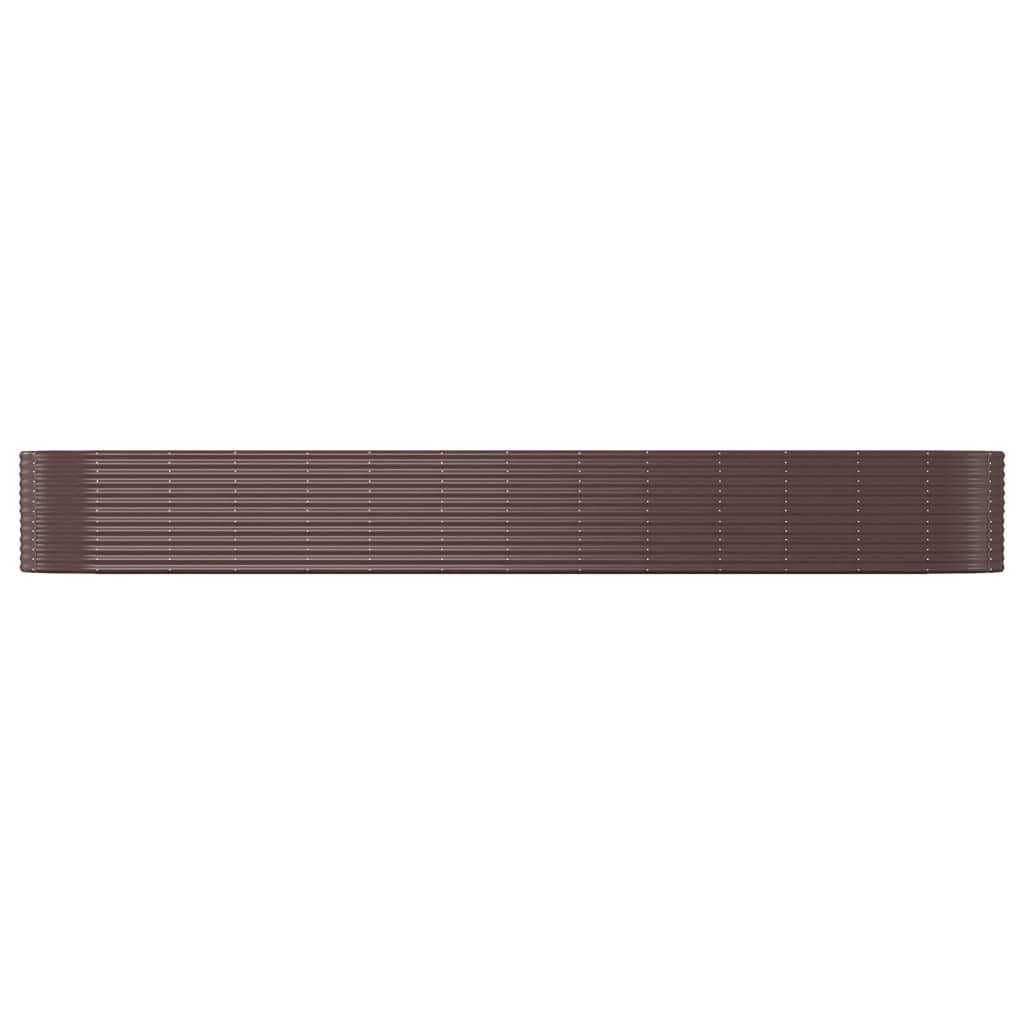 VIDAXL -Planungsbox 554x100x68 cm Pulver -bezogener Stahlbraun