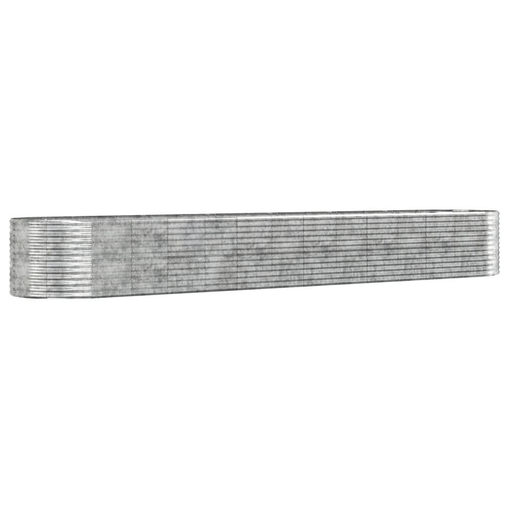 VIDAXL -Planungsbox 554x100x68 cm Pulver -Stahl Silber gefärbt