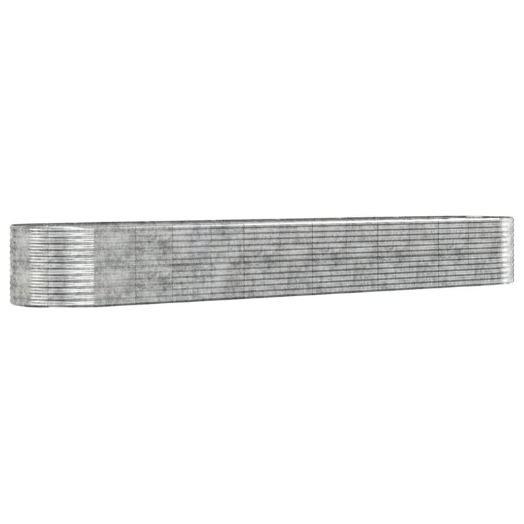 VIDAXL -Planungsbox 554x100x68 cm Pulver -Stahl Silber gefärbt