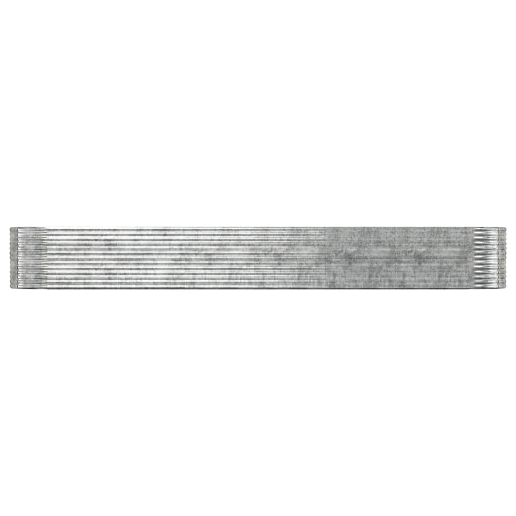VIDAXL -Planungsbox 554x100x68 cm Pulver -Stahl Silber gefärbt