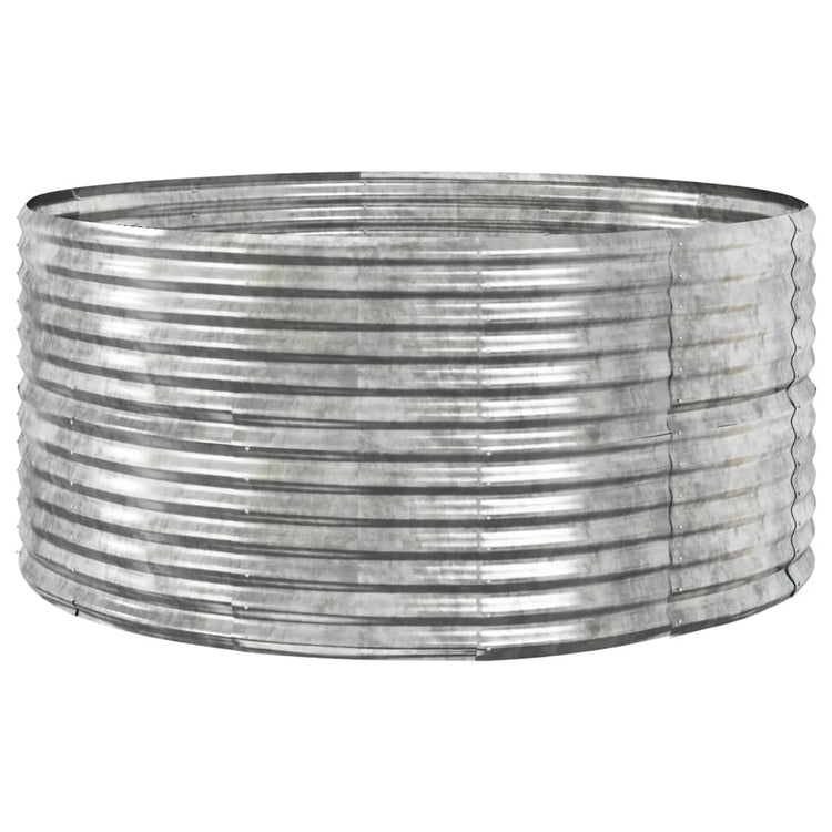 VIDAXL -Planungsbox 140x140x68 cm Pulver -bewegtes Stahl Silber gefärbt