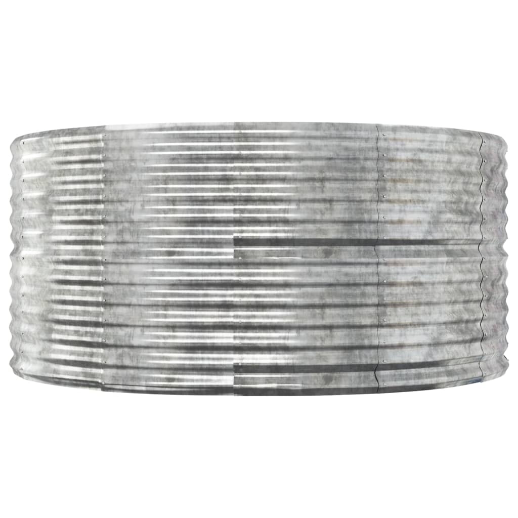 VIDAXL -Planungsbox 140x140x68 cm Pulver -bewegtes Stahl Silber gefärbt