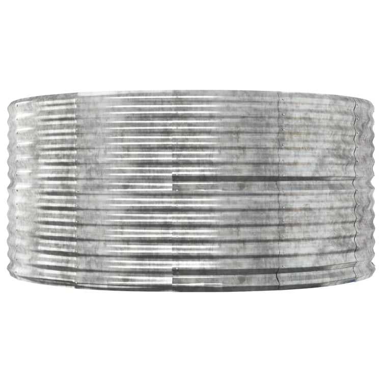 VIDAXL -Planungsbox 140x140x68 cm Pulver -bewegtes Stahl Silber gefärbt