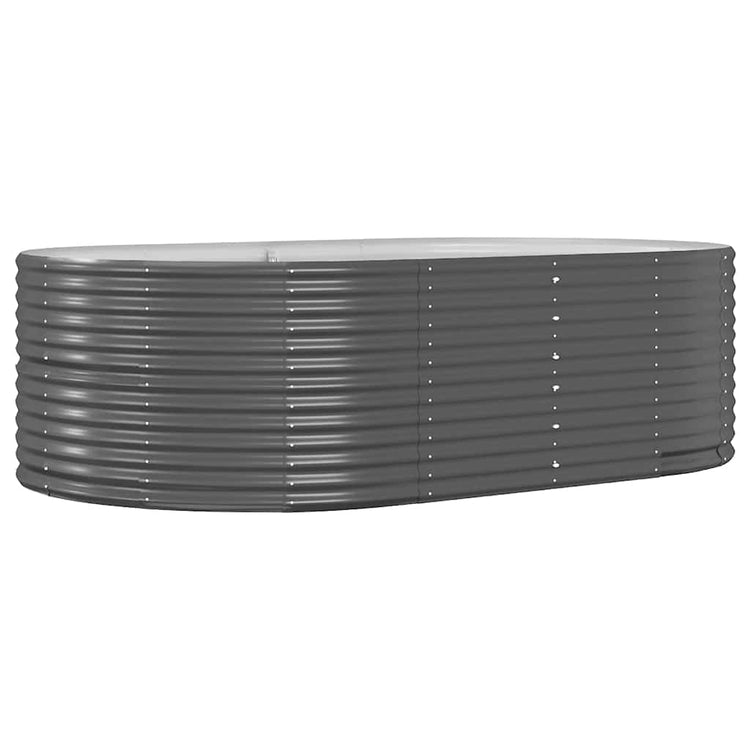 Vidaxx erhöhte Gartenbox Anthrazit 212x140x68 cm verzinkter Stahl