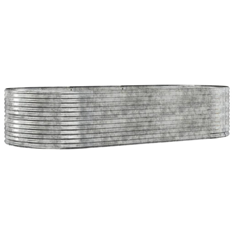 VIDAXL -Planungsbox 291x140x68 cm Pulver -beschichteter Stahl Silber gefärbt