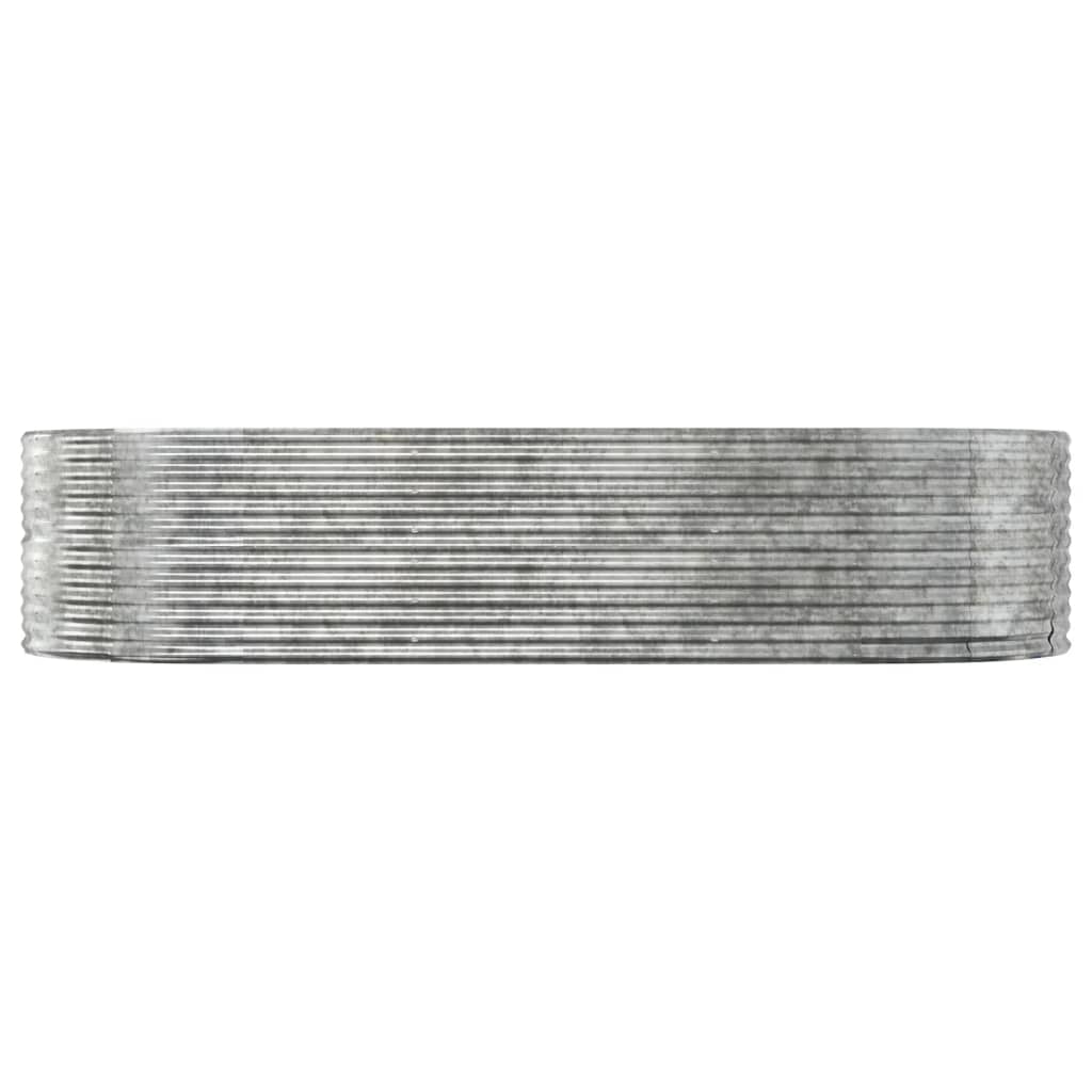 VIDAXL -Planungsbox 291x140x68 cm Pulver -beschichteter Stahl Silber gefärbt
