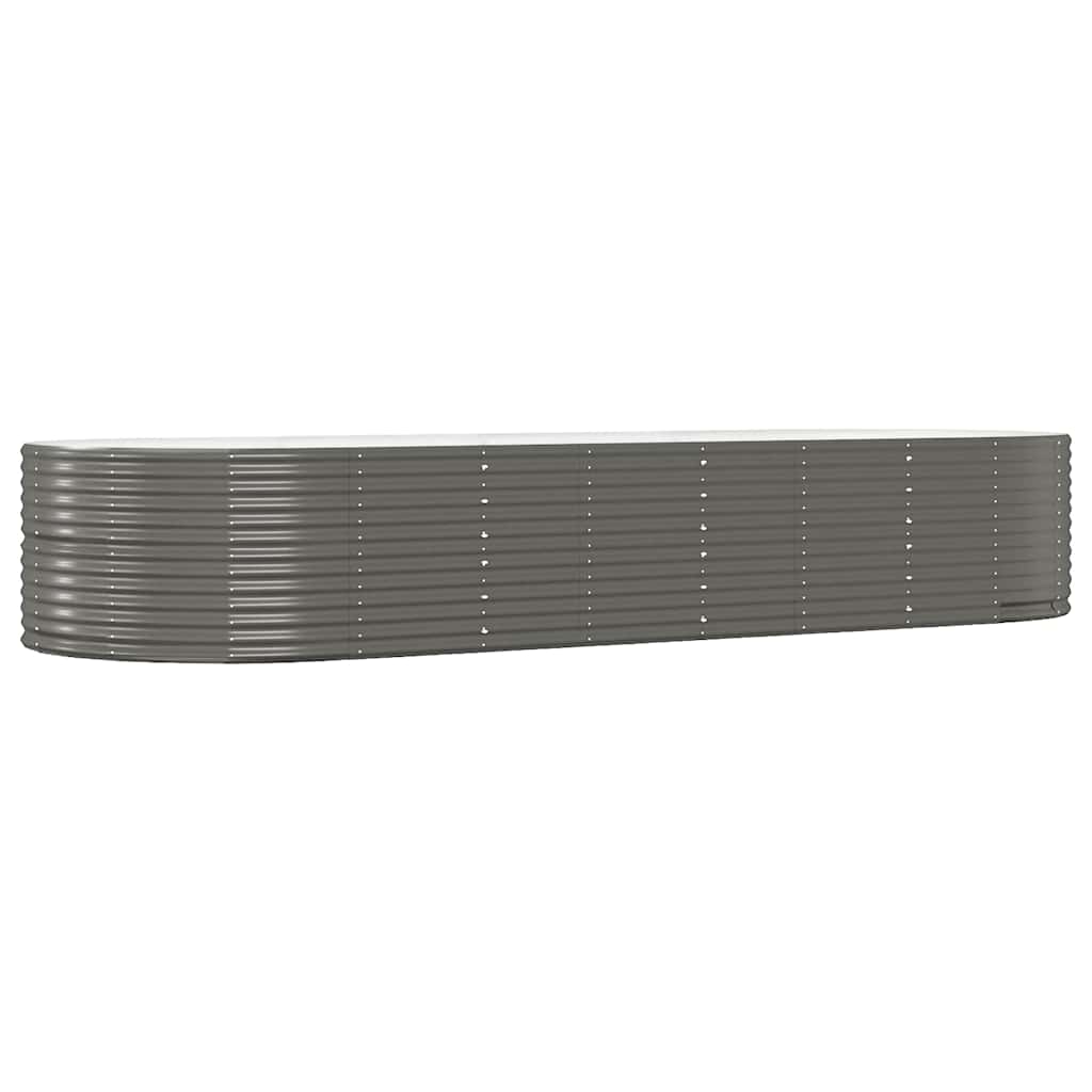 VIDAXL -Planungsbox 367x140x68 cm Pulver -Stahlgrau grau
