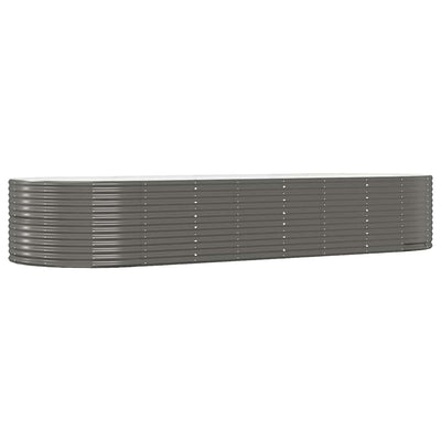VIDAXL -Planungsbox 367x140x68 cm Pulver -Stahlgrau grau