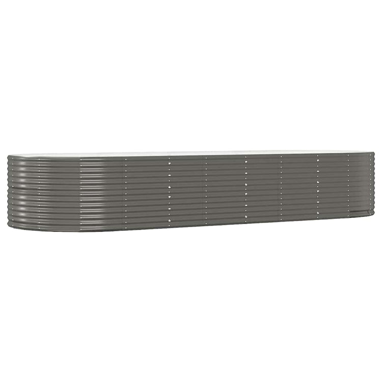 VIDAXL -Planungsbox 367x140x68 cm Pulver -Stahlgrau grau