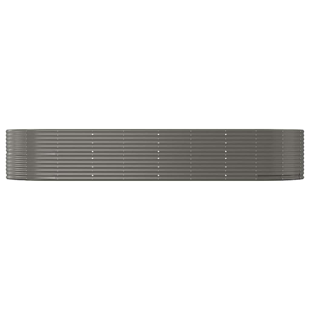 VIDAXL -Planungsbox 367x140x68 cm Pulver -Stahlgrau grau