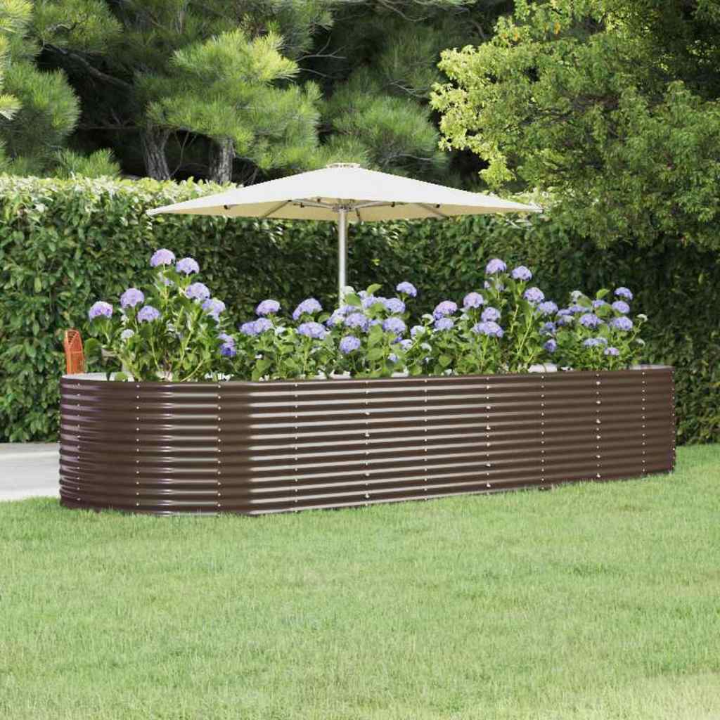 Vidaxx Pflanzgefäß 367x140x68 cm verzinkter Stahl braun