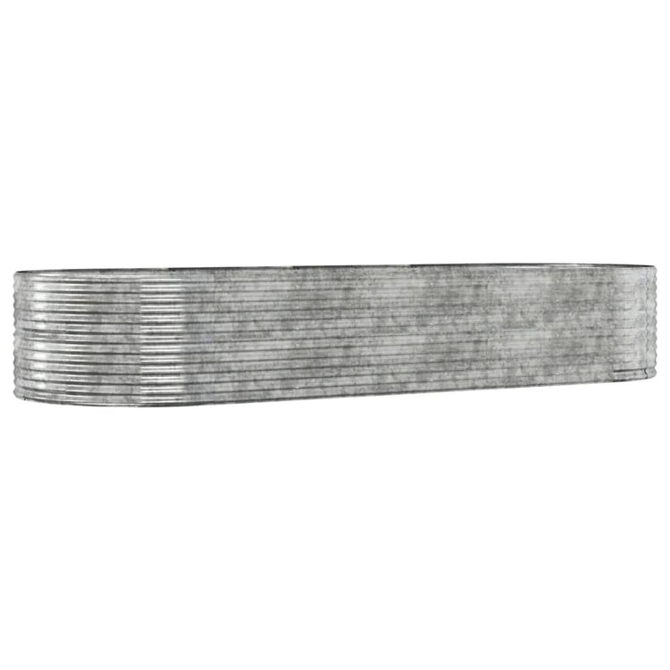 VIDAXL -Planungsbox 367x140x68 cm Pulver -Stahl Silber gefärbt