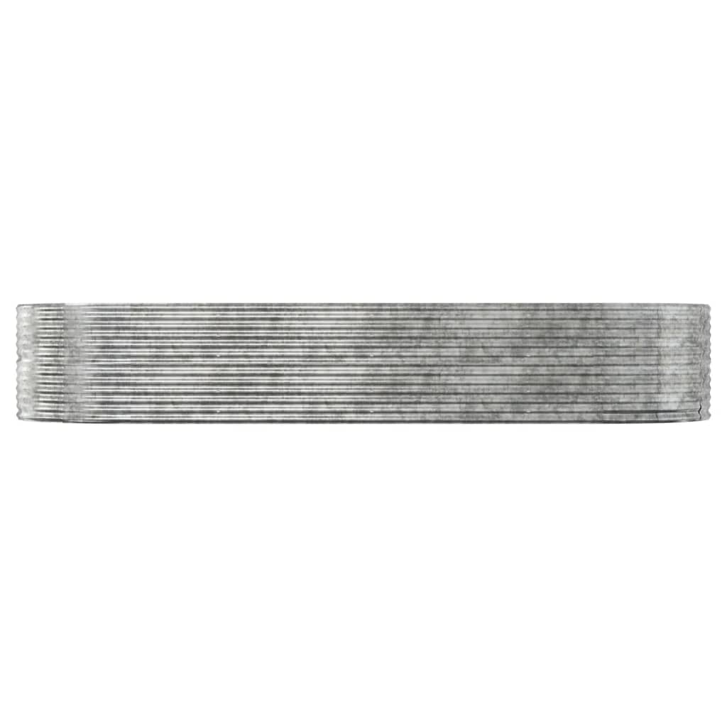 VIDAXL -Planungsbox 367x140x68 cm Pulver -Stahl Silber gefärbt