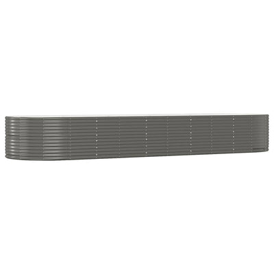 VIDAXL -Planungsbox 447x140x68 cm Pulver -beschichtetes Stahl grau