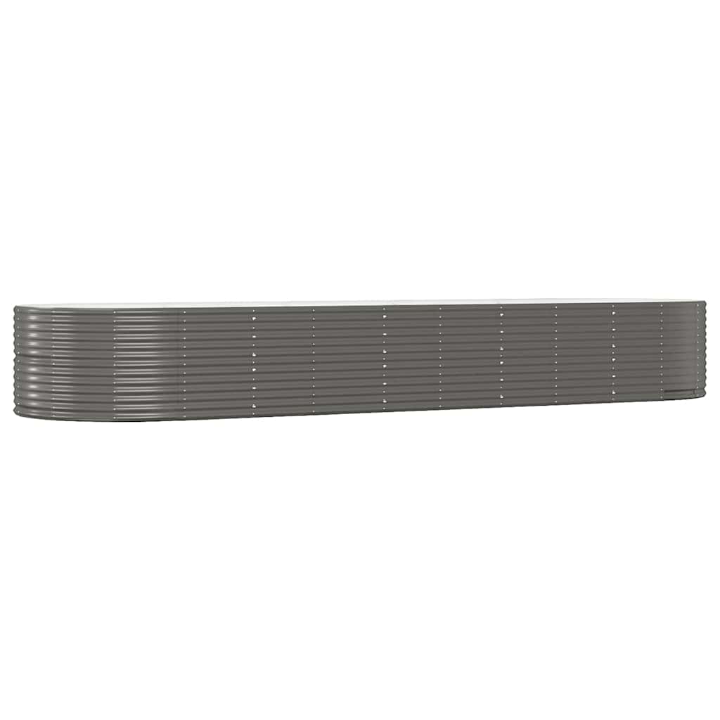 VIDAXL -Planungsbox 447x140x68 cm Pulver -beschichtetes Stahl grau