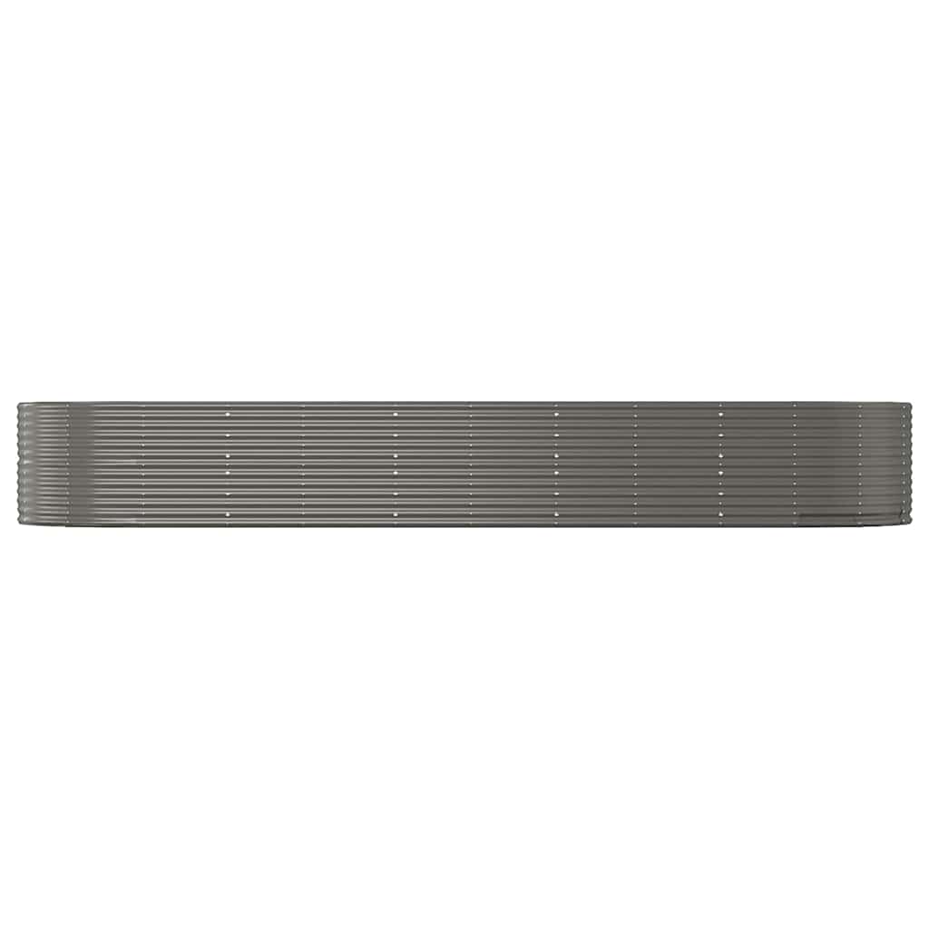 VIDAXL -Planungsbox 447x140x68 cm Pulver -beschichtetes Stahl grau