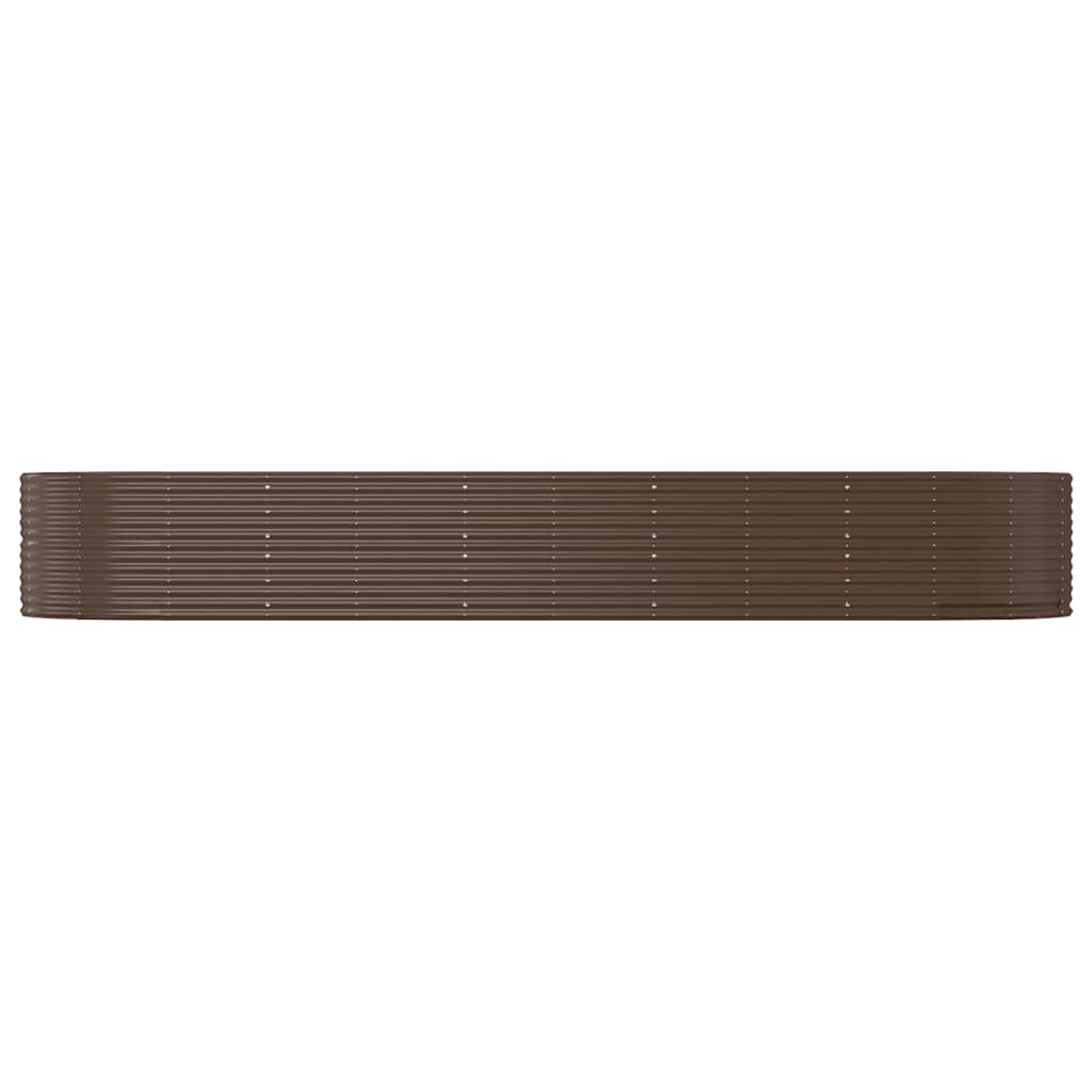 VIDAXL -Planungsbox 447x140x68 cm Pulver -bezogener Stahlbraun