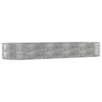VIDAXL -Planungsbox 447x140x68 cm Pulver -beschichtetes Stahl Silber gefärbt