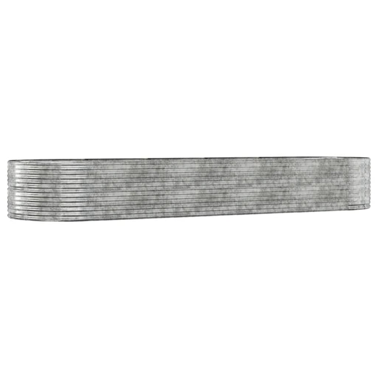 VIDAXL -Planungsbox 447x140x68 cm Pulver -beschichtetes Stahl Silber gefärbt