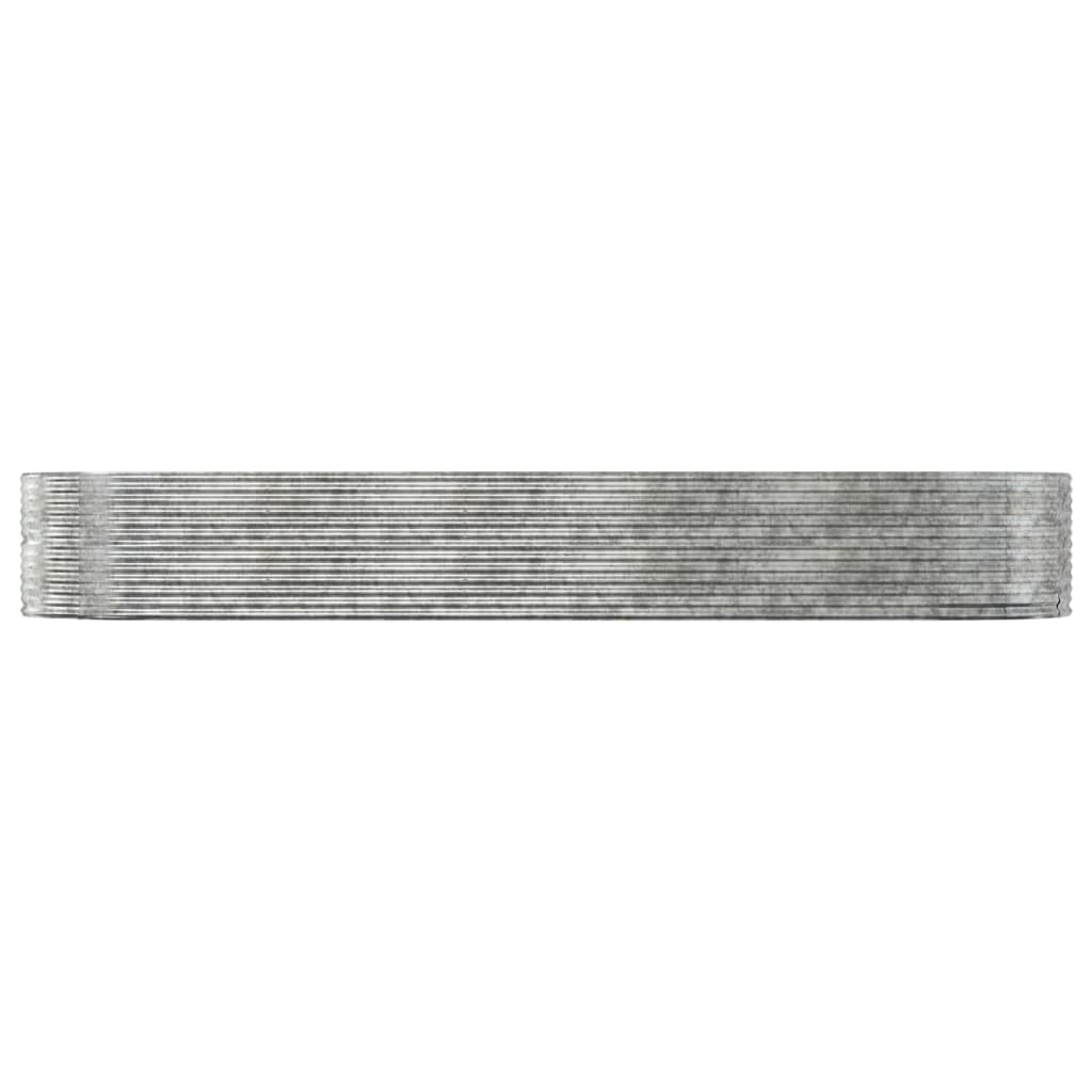 VIDAXL -Planungsbox 447x140x68 cm Pulver -beschichtetes Stahl Silber gefärbt