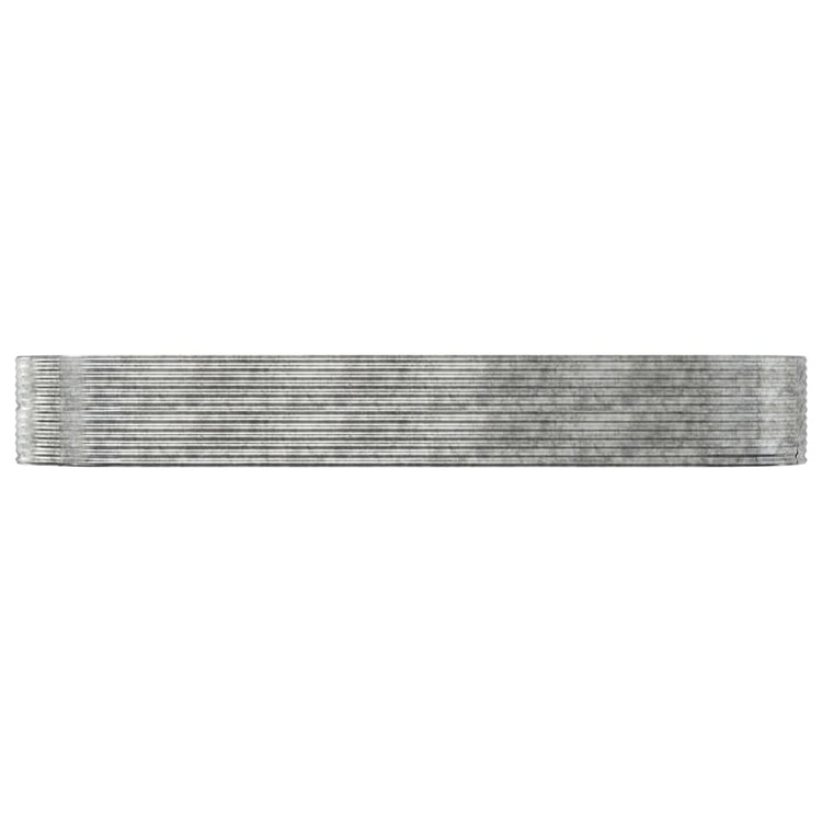 VIDAXL -Planungsbox 447x140x68 cm Pulver -beschichtetes Stahl Silber gefärbt