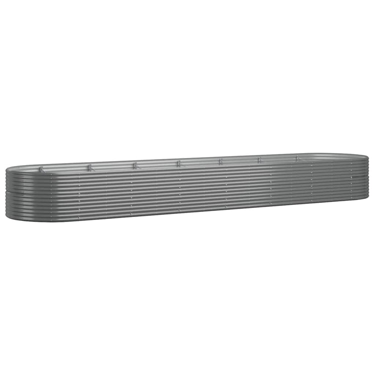 VIDAXL -Planungsbox 584x140x68 cm Pulver -Stahlgrau grau