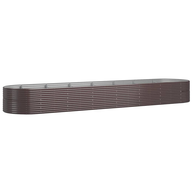 VIDAXL -Planungsbox 584x140x68 cm Pulver -beschichteter Stahlbraun