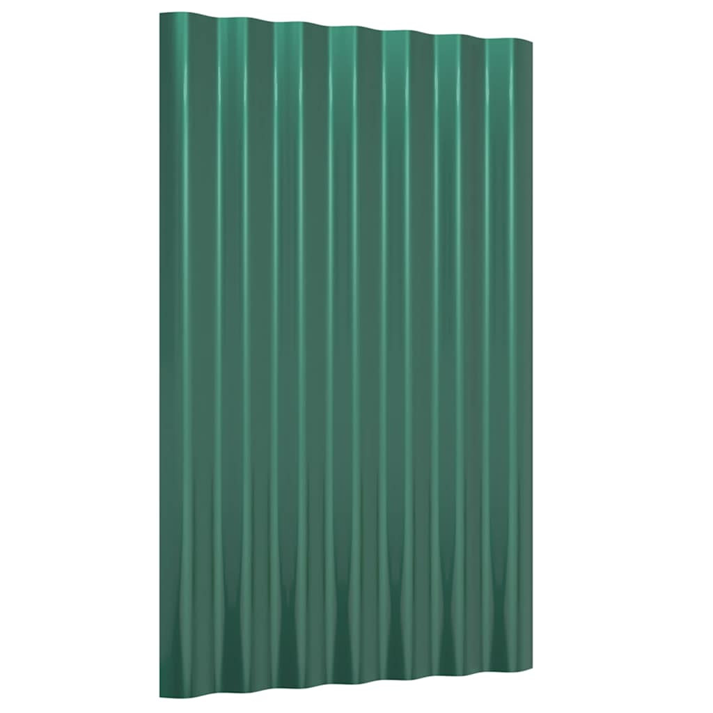 Vidaxx Dachpaneele 12 Stück 60x36 cm verzinkter Stahl grün
