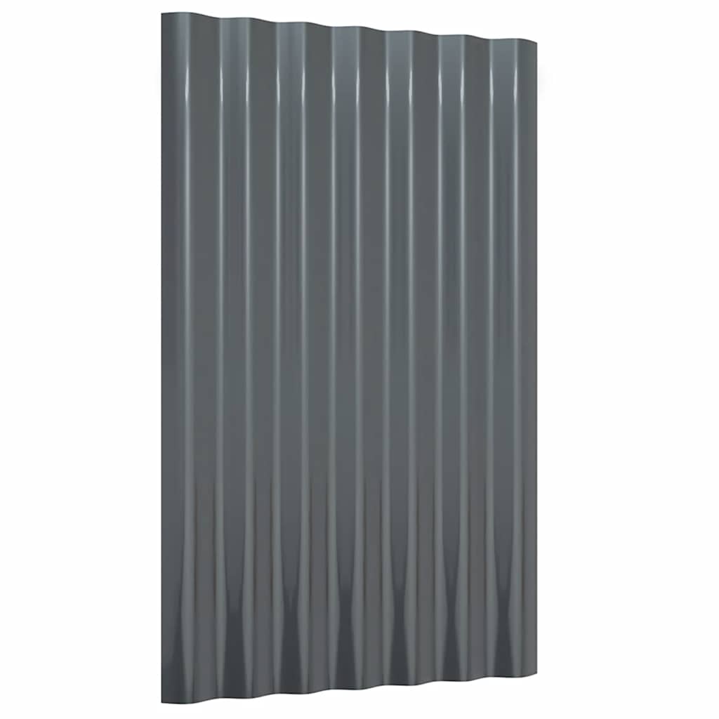 Vidaxx Dachpaneele 12 Stück 60x36 cm verzinkter Stahl Anthrazit