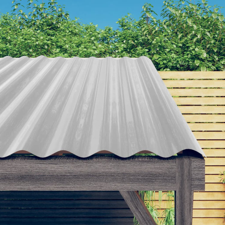 Vidaxx Dachpaneele 12 Stück 60x36 cm verzinkter Stahl silberfarben