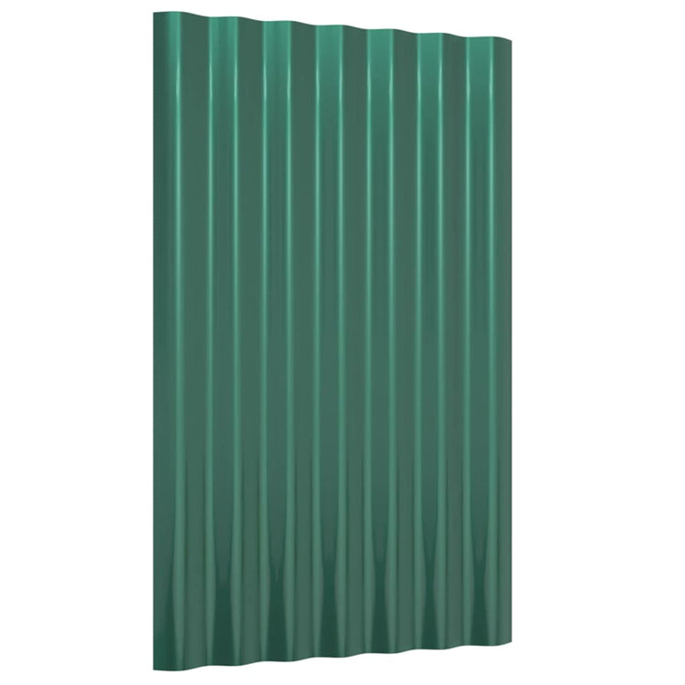VIDAXL -Dachpaneele 36 ST 60x36 cm Pulver -Stahlgrün