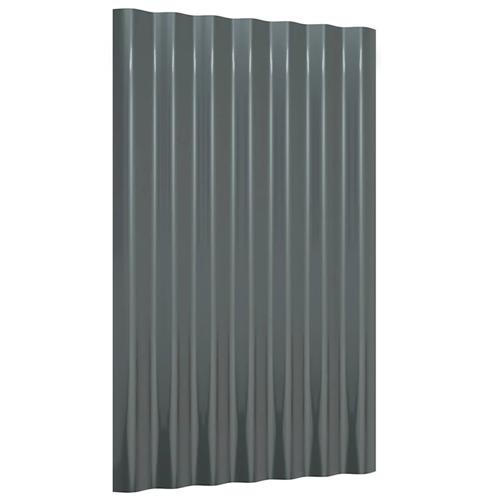 VIDAXL -Dachpaneele 36 ST 60x36 cm Pulver -bewegtes Stahl Anthrazit -gelöscht