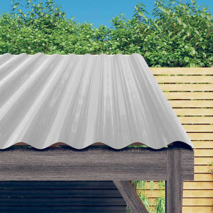 VIDAXL -Dachplatten 36 ST 60x36 cm Pulver -Stahl Silber gefärbt