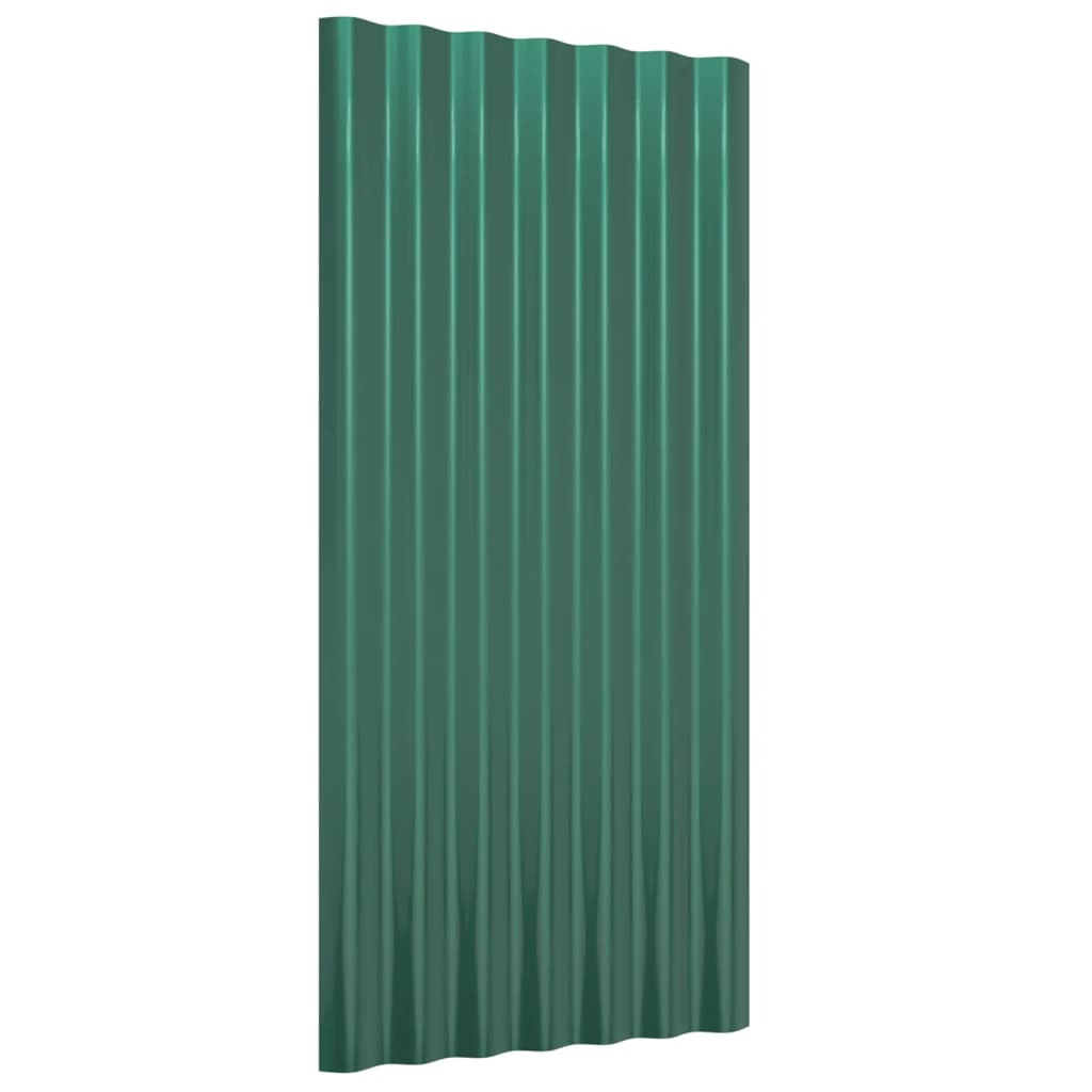 Vidaxx Dachpaneele 12 Stück 80x36 cm verzinkter Stahl grün