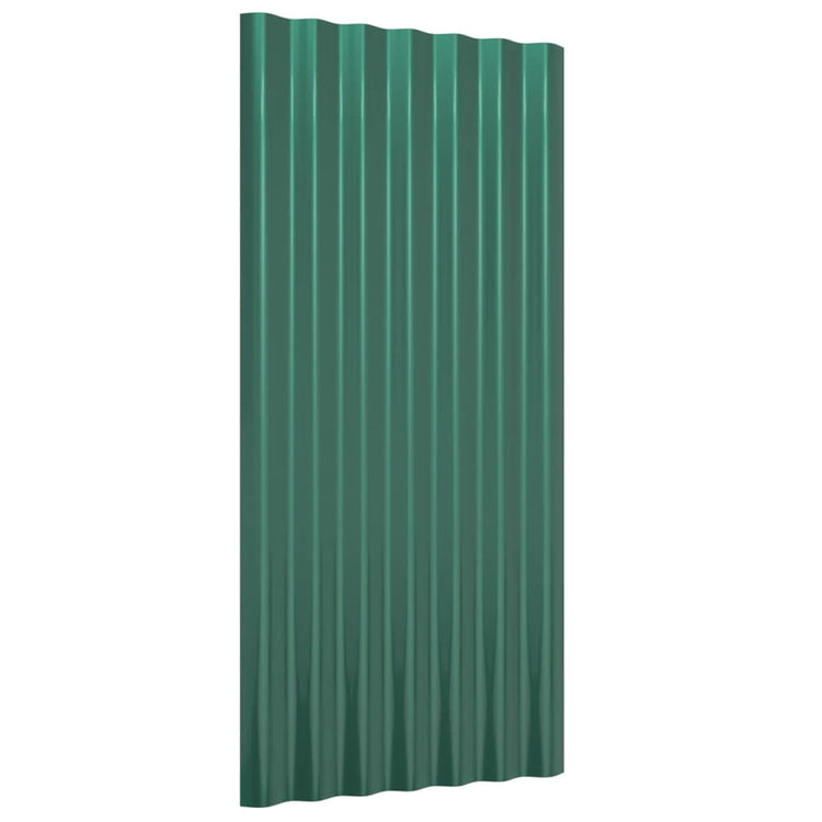 Vidaxx Dachpaneele 12 Stück 80x36 cm verzinkter Stahl grün
