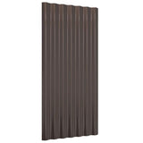 Vidaxx Dachpaneele 12 Stück 80x36 cm verzinkter Stahl braun - afbeelding 3