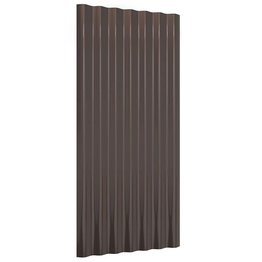 Vidaxx Dachpaneele 12 Stück 80x36 cm verzinkter Stahl braun