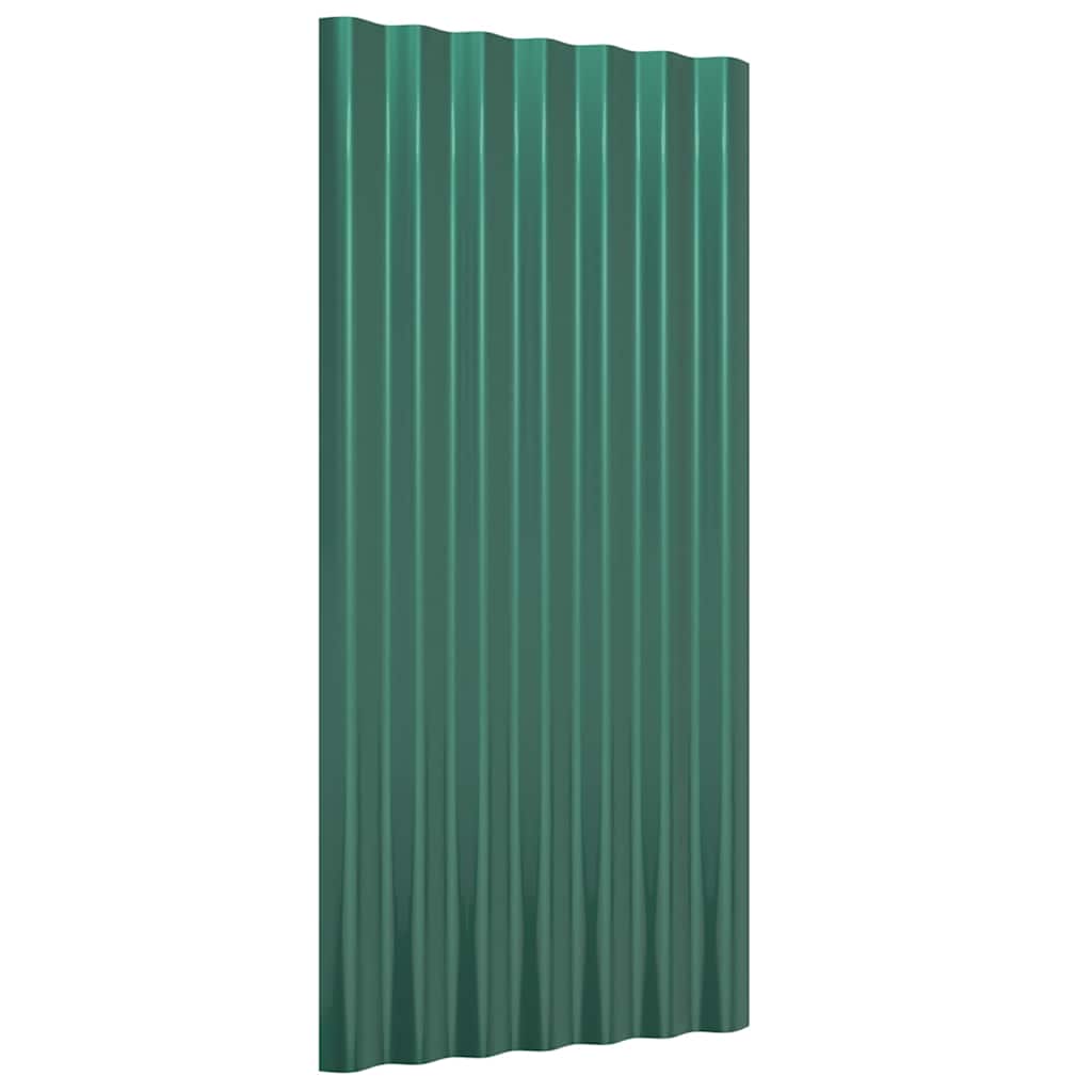VIDAXL -Dachpaneele 36 ST 80x36 cm Pulver -Stahlgrün