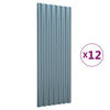 VIDAXL -Dachpaneele 12 ST 100x36 cm Pulver -Stahl grau