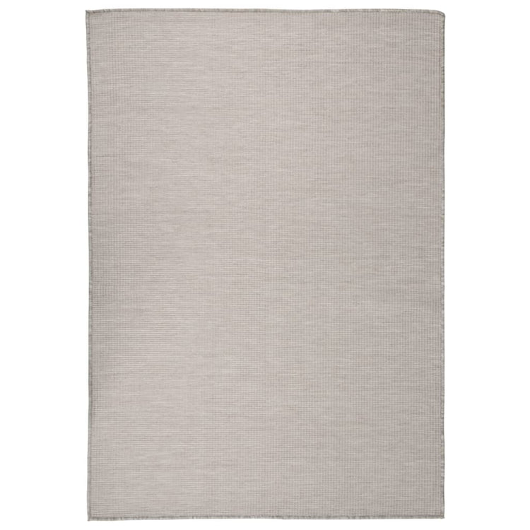 Vidaxl außerhalb des Teppichs flach gewebt 140x200 cm Taupe