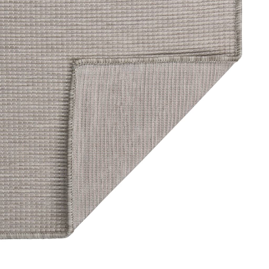 Vidaxl außerhalb des Teppichs flach gewebt 140x200 cm Taupe