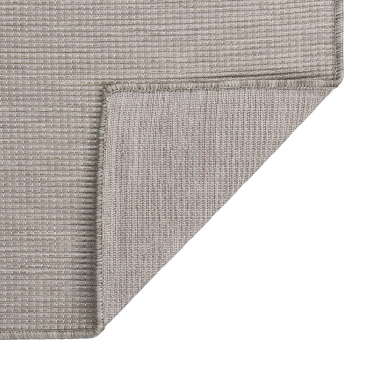 Vidaxl außerhalb des Teppichs flach gewebt 140x200 cm Taupe
