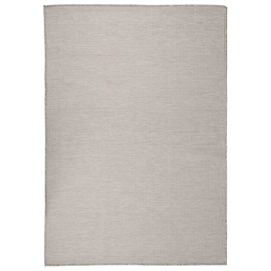 Vidaxl außerhalb des Teppichs flach gewebt 160 x 230 cm Taupe