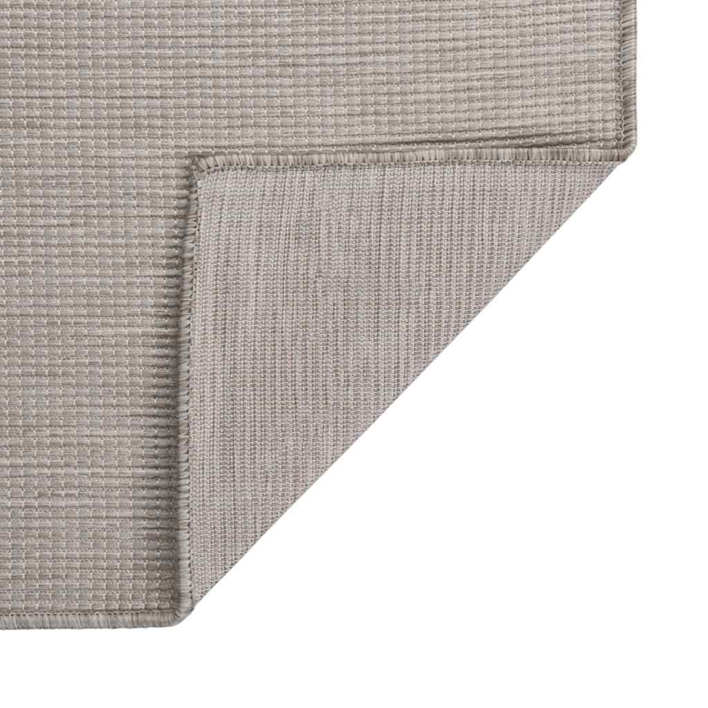 Vidaxl außerhalb des Teppichs flach gewebt 160 x 230 cm Taupe