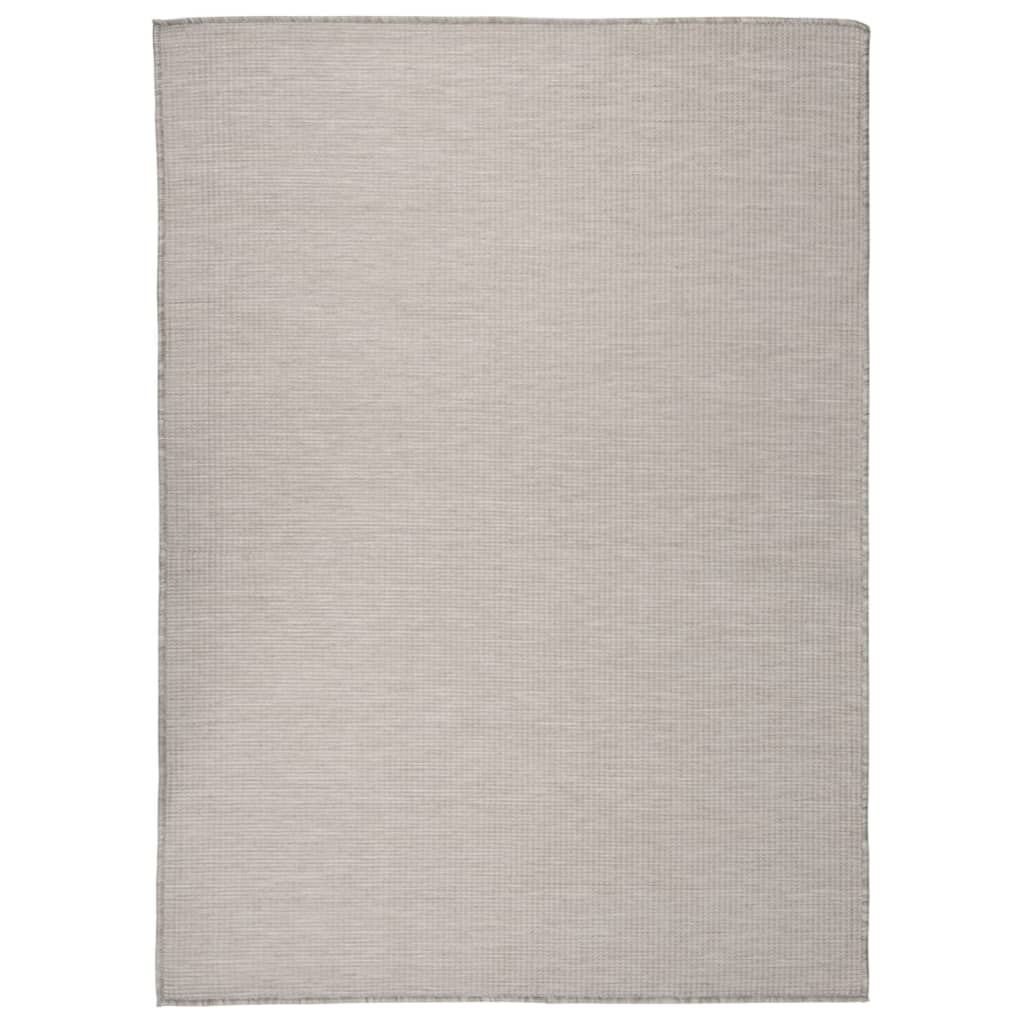 Vidaxl außerhalb des Teppichs flach -200x280 cm Taupe