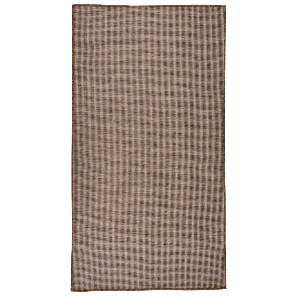 Vidaxl außerhalb des Teppichs flach gewebt 80x150 cm Braun
