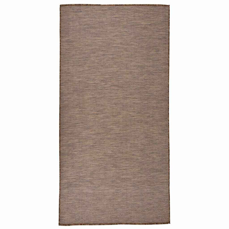 Vidaxl außerhalb des Teppichs flach gewebt 100x200 cm Braun