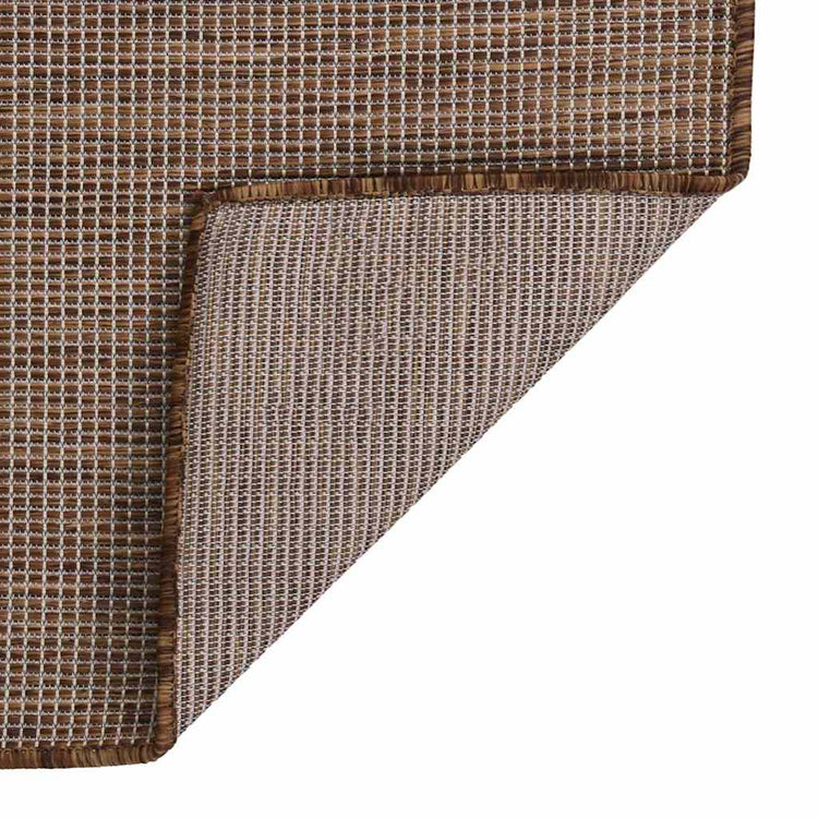 Vidaxl außerhalb des Teppichs flach gewebt 100x200 cm Braun