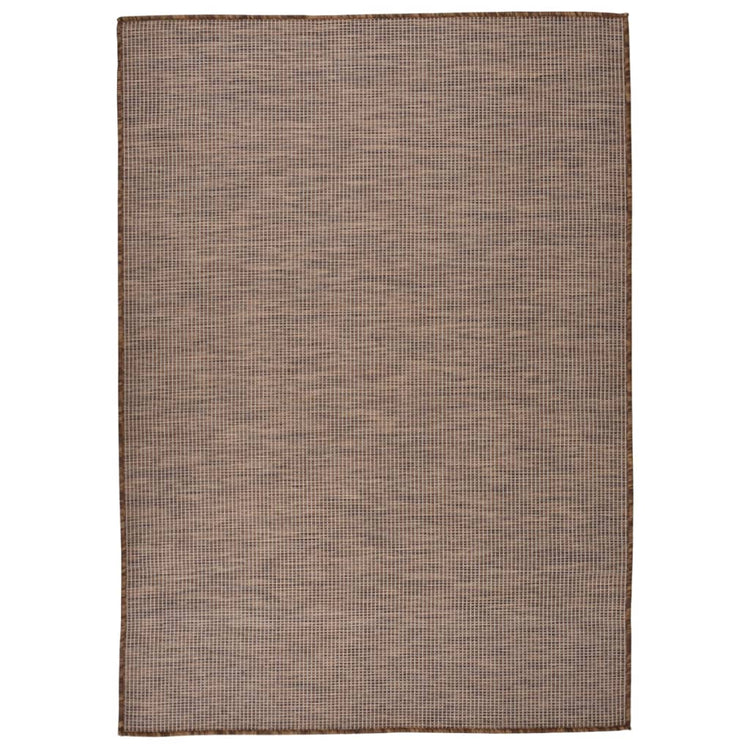 Vidaxl außerhalb des Teppichs flach gewebt 140x200 cm Braun