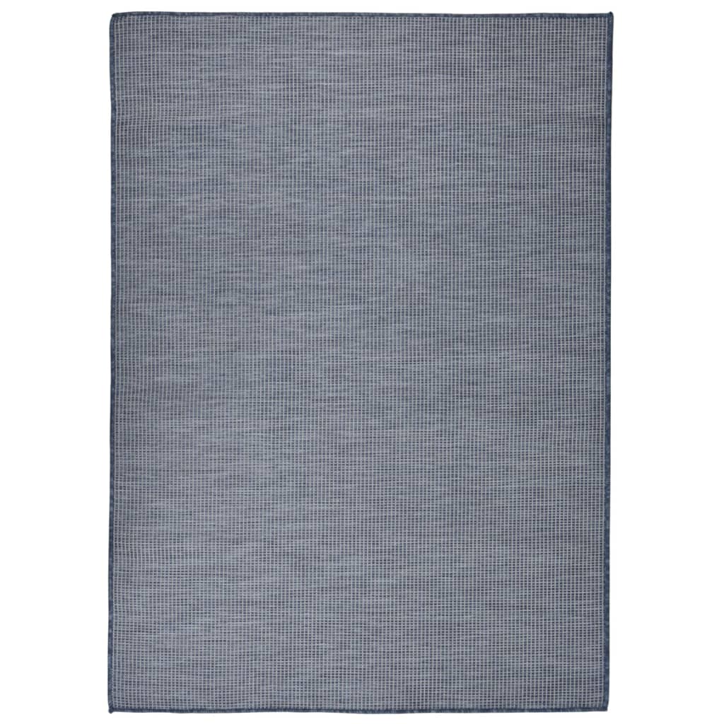 Vidaxl außerhalb des Teppichs flach -200x280 cm blau